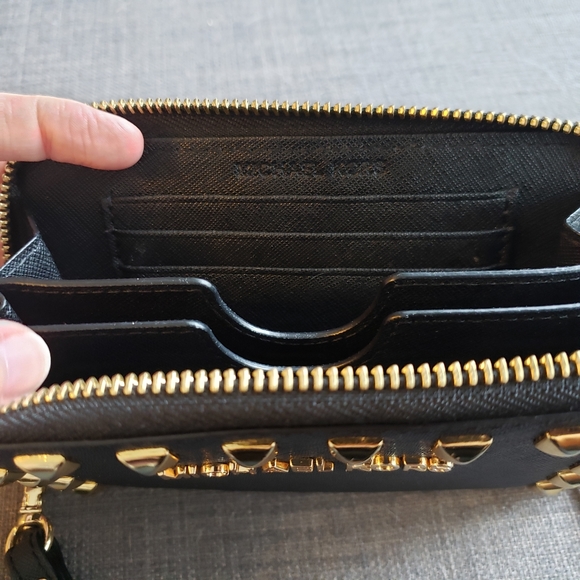 Michael Kors Wristlet Wallet with Gold Studs - Picture 5 of 5